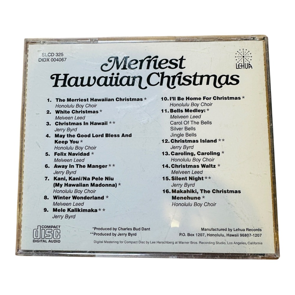 Merriest Hawaiian Christmas CD Melveen Leed Honolulu Boy Choir Jerry Byrd - Picture 2 of 2